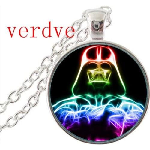 2017 New Star Wars Necklace Pendant Jewelry Vintage Punk Link Chains For Men Glass Dome Pendants Necklaces