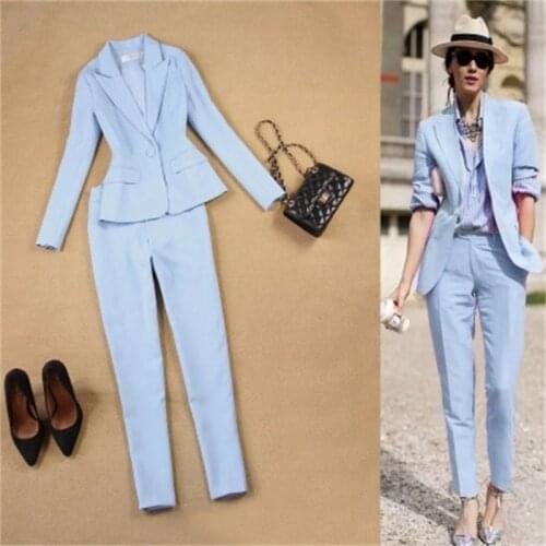New fashion suit female two-piece suit womens high-end large size suit jacket fashion suit two sets Women
