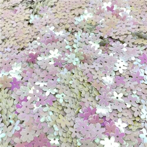 500Pcs/Lot 10mm Sequins PVC Flat Flower Shape Loose Sequin Paillettes Sewing Craft DIY Scrapbooking #08