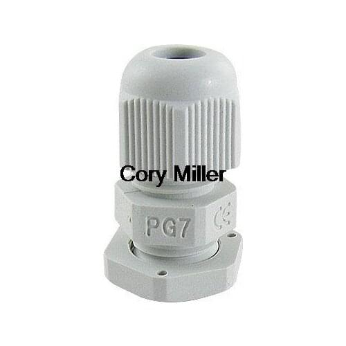 PG7 Waterproof White Plastic Cable Glands Joints