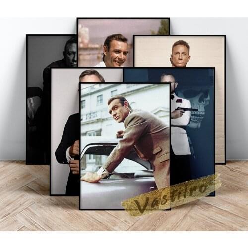 James Bond Poster, Virtual Character Handsome Man Wall Picture, Cool Killer Art Prints, Fans Collect Gift, Bedroom Wall Decor