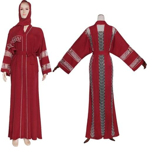 Ramadan Arab Dubai Islamic Clothing Eid Mubarak Muslim Abaya Dress Fashion Women Turkey Patchwork Diamonds Indian Kaftan Dress