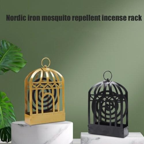 Retro Nordic Retro Iron Insect Mosquito Coil Holder Innovative Home Incense Sandalwood Mosquito Repellent Coil Holder