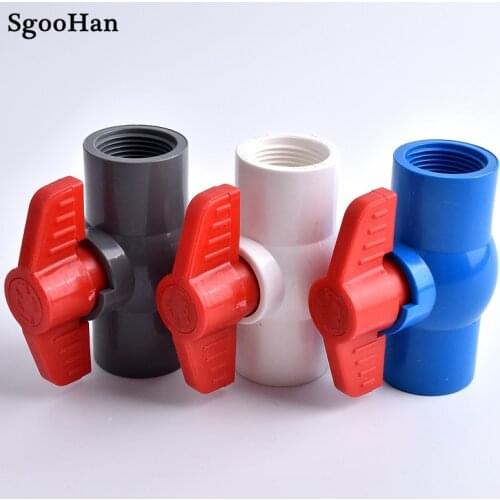 1/2" To 1.5" Female Thread PVC Ball Valve Garden Irrigation System Water Pipe Connectors Aquarium Fish Tank Accessories