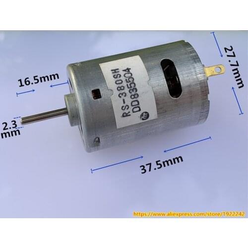 Brand new diameter 27.7mm DC3V~7.4V high speed 380 DC motor RS-380SH carbon-brush motor DIY