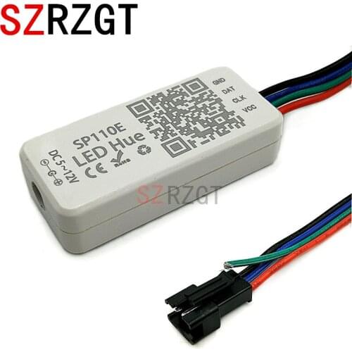 SP110E Bluetooth Pixel light Controller by smart phone APP For WS2812B SK6812 LPD8806 DMX512 1903 RGB/RGBW DC5-12V