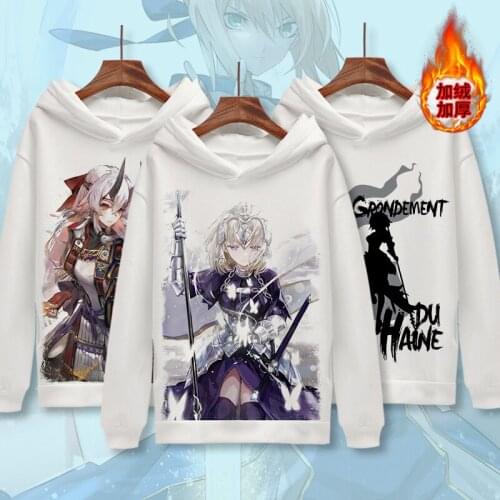 Fate Grand Order Cosplay Hoodie Alter Jeanne d'Arc Hoodies Winter Autumn Fleece Sweatshirts Casual Pullover Outwear Costume