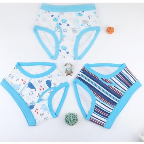 Pure cotton 3pcs/lot panties for 4-8 years old children