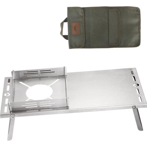 Outdoor Folding Stove Table Portable Camping Stove Stand Bracket Holder For Fishing Hiking Picnic Camping Equipment