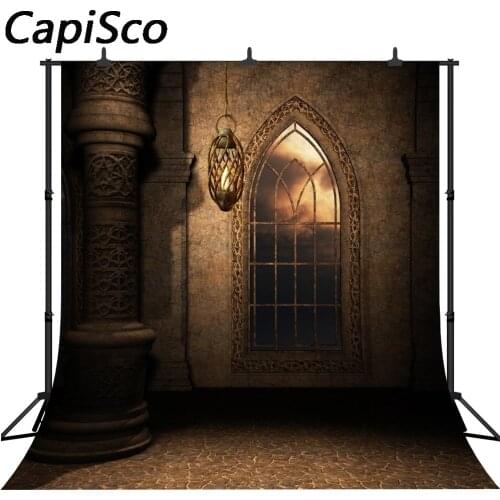 Capisco Retro Castle Indoor Studio Photography Background Computer Printed Seamless Vinyl Window Backdrop