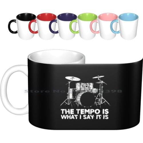 Funny Drum Lead Humor Drummer Tempo Band Member Ceramic Mugs Coffee Cups Milk Tea Mug Teen Beat Tap Tapping Drummer Stool Drum