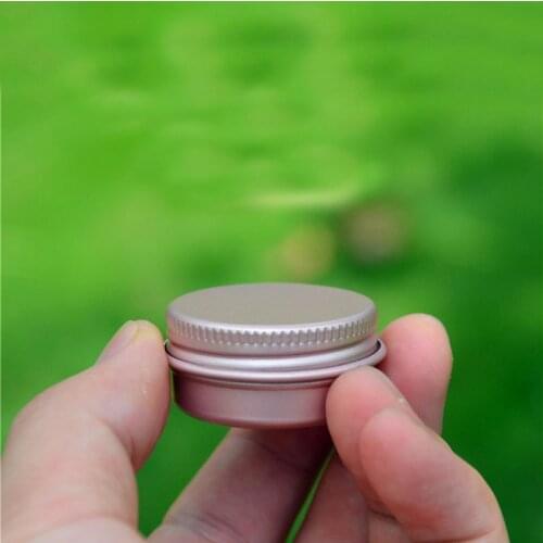 10g 100pcs refillable box rose gold empty round aluminum metal tin cans bottle 10ml cosmetic cream box DIY jar Lipstick Pot