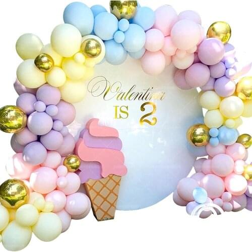 122Pcs Macaroon Balloons Garland Birthday Party Balloon Arch Children Candy Festive Party Supplies Wedding Decor Baby Shower