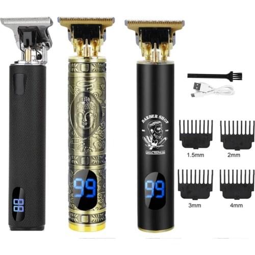 2021 T9 Electric Hair Trimmer Cordless Shaver Beard Trimmer Electric Shaver for Men 0mm Men Barber Hair Cutting Machine For Men