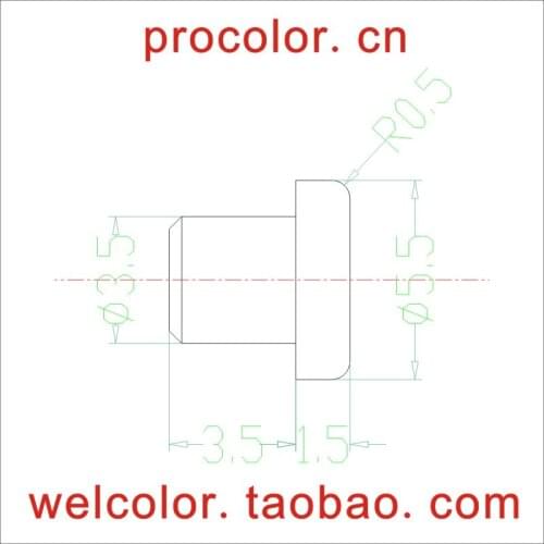 3.5 3.5mm LED Light Button Cap transparent Silicone Rubber Plugging Plug Head seal Screw dust 3.2 3 3.175 1/8" mm 1/8"MM hole