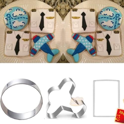3pcs patisserie reposteria gateau Plain Shirt Galaxy Cookie Cutter Metal Mold Fondant Cake Decor Tools Biscuit Mould Pastry Shop