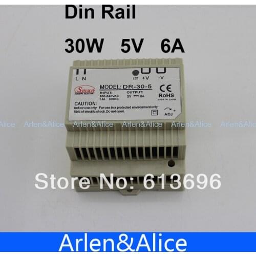 30W 5V 6A Din Rail Single Output Switching power supply AC TO DC