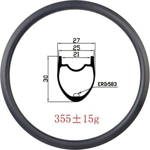 700c 30mm x 25mm Tubeless Hookless disc brake carbon rim UD 3K 12K matte glosss 16 18 20 21 24 28 32 36 holes gravelroad bike