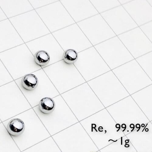 99.99% Rhenium rare metals (solid 1g pellet)