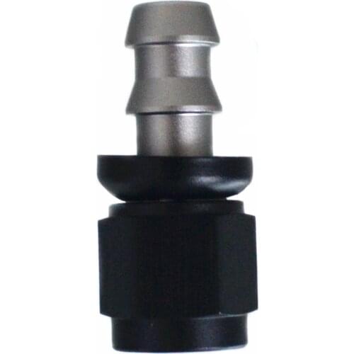 Anodized Aluminum AN Push Lock Quick Disconnect Swivel Hose Barb Fitting for Braided Fuel Hose Line