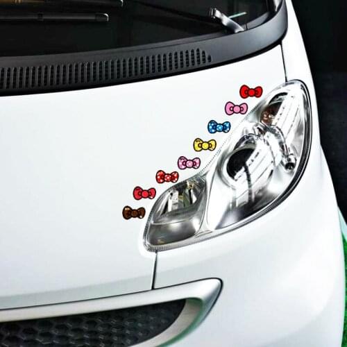 Volkrays 8 X Car Accessories Multicolor Bow Styling Sticker Decal Decoration for Motorcycle Laptop Mazda Seat Opel Nissan Fiesta