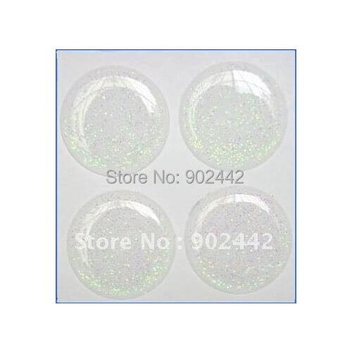 Free Shipping 1000 pcs/lot 25--60MM Round Epoxy Sticker with Shiny Glitter for DIY jewelry crafts, factory directly selling