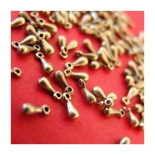 Free shipping!!!!!2000pcs/lot 7mm TINY Brass TEARDROPS BEADS