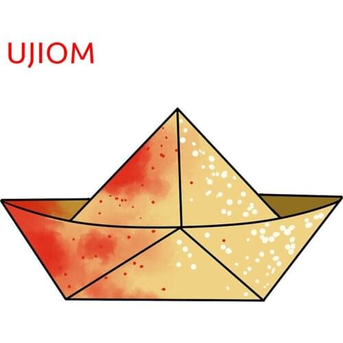UJIOM Paper Boat Childrens Bedroom Decor Wall Stickers Moisture Proof Living Room Decor Bathroom Accessories Decals