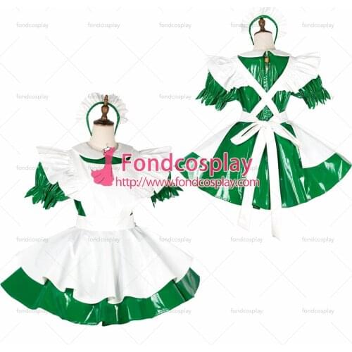 Lockable Sissy maid PVC vinyl dress Uniform cosplay costume Tailor-made[G1780]