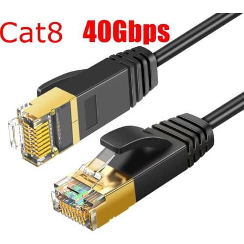 Superfine wire diameter Cable CAT8 40Gbps 2000MHz CAT 8 Networking SFTP Internet Lan Cord For Laptops PS 4 Router RJ45 Cable