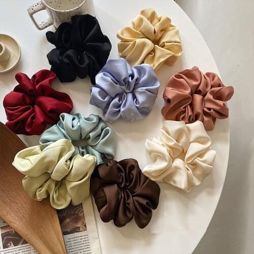 Korean Hair Scrunchie Accessories Silks Large Intestine Elastic Hair Rubber Bands For Women Girls Rope Ponytail Holder Headdress