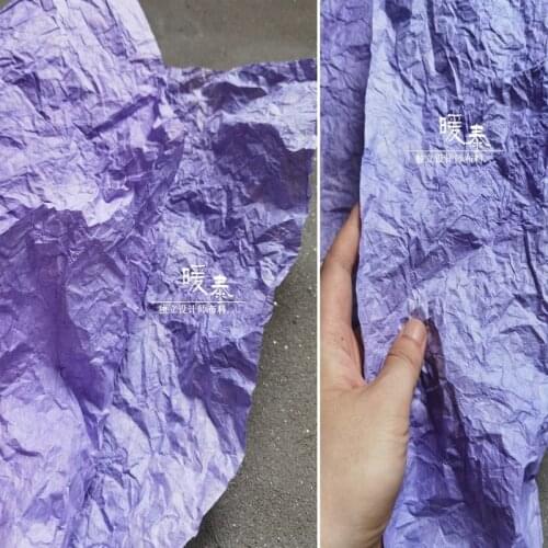 Lavender Pleated Paper Fabric Single Layer DIY Patches Decor Modeling Design Graduation Project Creative Designer Fabric