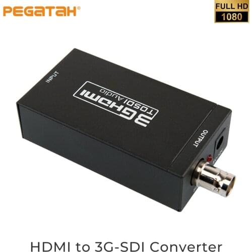 Mini HD HDMI to 3G-SDI bnc video Converter SDI to HDMI Video Converter with Adapter BNC 1080P Converter Detection for Camera