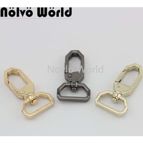 Nolvo World 5-20-100pcs 4 colors 47.6*19.7mm 3/4" metal bags strap buckles lobster clasp collar carabiner snap hook