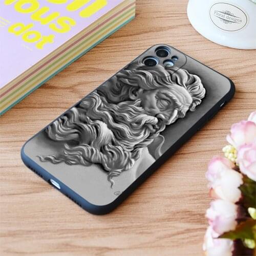 For iPhone Mighty Zeus Print Soft Matt Apple iPhone Case 6 7 8 11 12 Plus Pro X XR XS MAX SE