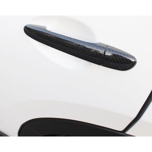 For Mazda 3 Mazda3 Axela 2009 2019 Carbon Fiber Printed Exterior Side Door Handle Cover Trim Moulding For Mazda 6 Mazda6 Atenza
