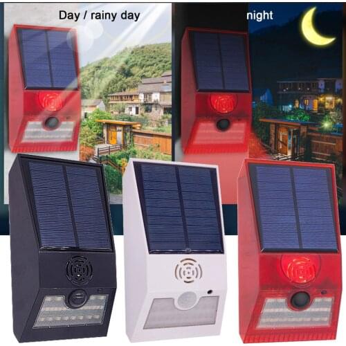 Solar Wall Lamp Alarm Lamp Polycrystalline Silicon Solar Panel Long Life Night High Hardness Wear Resistance Waterproof Outdoor