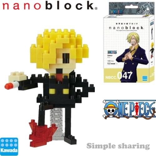 New Kawada NBCC-047 Nanoblock One Piece Sanji Building Blocks Toy 140 Pcs Diamond Creative Mini Bricks For Children Collectibles