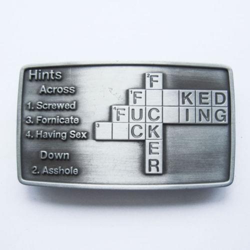 Wholesale Belt Buckle Low price custom Belt Buckle hot sales Scrabble Riddle Belt Buckle cheap custom Men Belt Buckle
