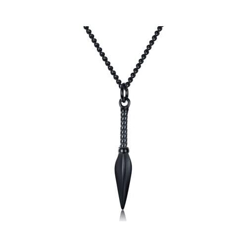 Retro Geometric Arrow Alloy Necklace For Men New Fashion Exaggeration 3 Color Metal Pendant Necklace Accessories Jewelry