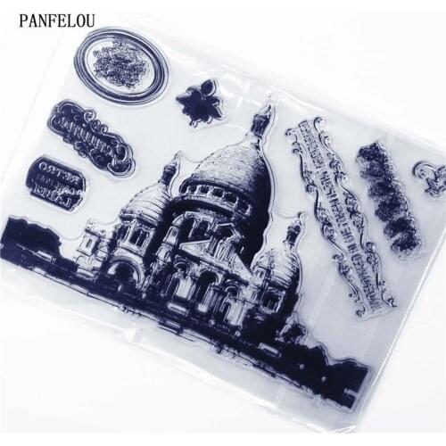 PANFELOU Rich castle Transparent Silicone Rubber Clear Stamps cartoon for Scrapbooking/DIY Easter wedding album