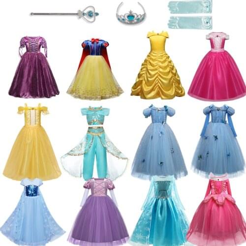 Princess Dress for Girls Kids Halloween Cospaly Vestidos Fancy Children Clothing Birthday Party Dresses Girls Costume Long dress