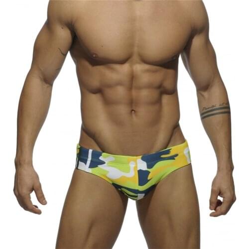 Printing Swimming Men Briefs Low Waist Swimsuit Breathable Swim Trunks Quick Dry Swimwear Sexy Fashion Bathing Beach Wear Surf