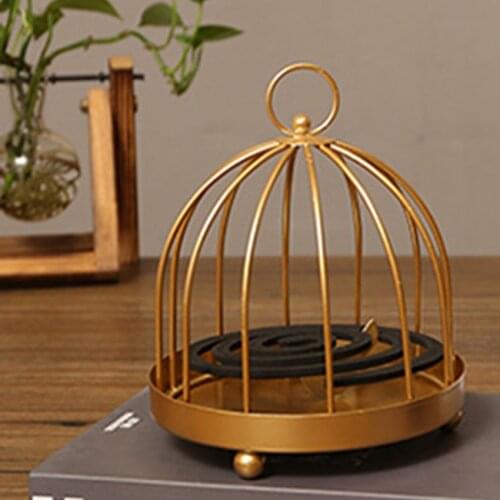 Portable Mosquito Coil Holder with Handle, Brid Cage Mosquito Coil & Incense Burner for Indoor Outdoor Use, Pool Side, Patio