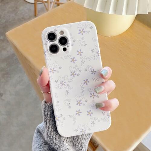 Simple Snowflake Phone Case For iphone 11 12 Pro Max XR X XS Max 7 8 Plus 12 Mini SE 2020 Soft TPU Shockproof Bumper Back Cover