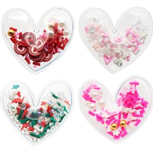 Christmas 50x50mm Star Transparent Qucksand Shaker Bling Sequins DIY Make Hair Clip Accessories Craft Phone Decoration,1Yc18743