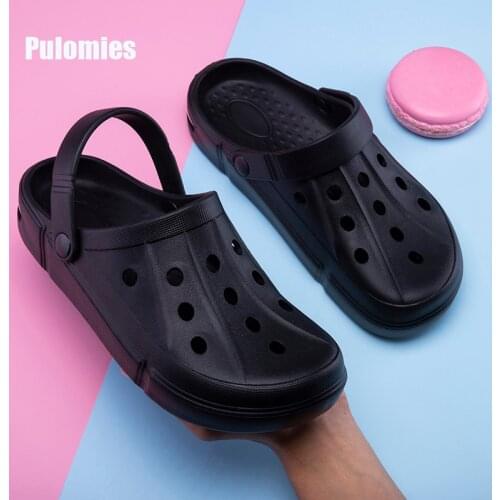 Summer Men Shoes Quick Dry Clogs Casual Garden Shoes Beach Sandals Couple Antiskid Home Flip Flops Slippers for Women