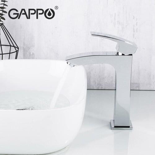 GAPPO Basin Faucet Bathroom Torneira Para Banheiro Chrome Faucet Basin Taps Deck Mounted Hot Cold Water Mixer Tap Crane