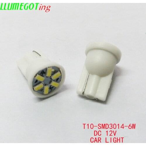 50pcs Super White 12V 3014 SMD T10 W5W 194 168 Car Interior Bulb Map Light License Plate Lights For Peugeot for Mazda CX-5 CX5