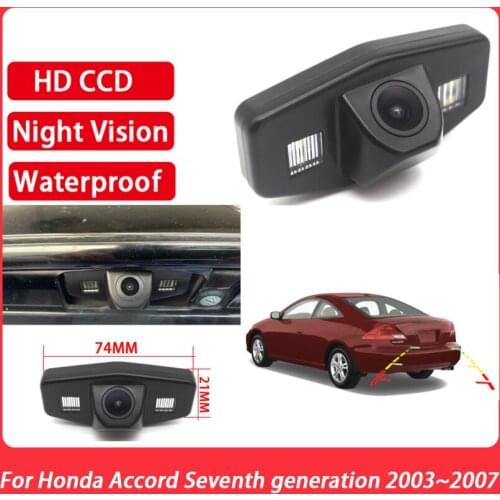 CCD night vision waterproof car reverse parking rear view camera For Honda Accord Seventh generation 2003 2004 2005 2006 2007